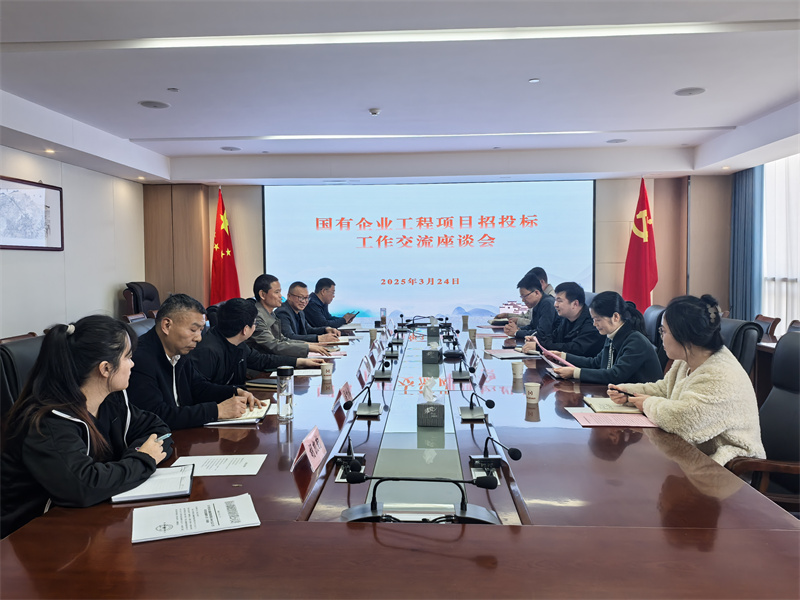 3月24日，黟县发改委党组成员孙义民会同财政局、国投相关领导一行赴集团交流国有企业工程项目招投标工作，千亿·体育总经理潘楷金、县发改委、财政局相关领导陪同座谈交流。.jpg